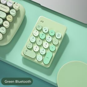 Wireless Bluetooth Small Digital Usb External Keyboard (Option: Green-Bluetooth-USB)