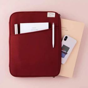 Creative Simple Solid Color Tablet Bag (Option: Red-11inch)