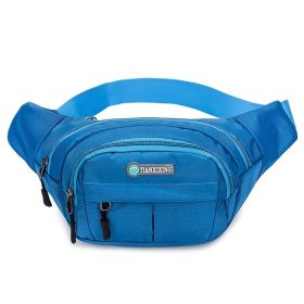 Sports And Leisure Shoulder Bag Oxford Cloth Waterproof (Option: Vertical sky blue)