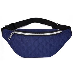 Large-capacity Mobile Phone Belt Bag Nylon Diagonal Men And Women (Color: Blue)