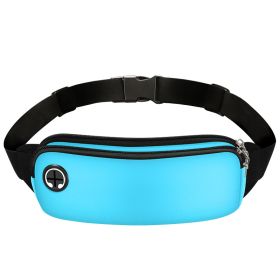 Men's And Women's Sports Mobile Phone Waist Pack (Color: Blue)