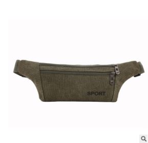 Fashionable Camouflage Print Waterproof Sports Fanny Pack (Option: Canvas Army Green)