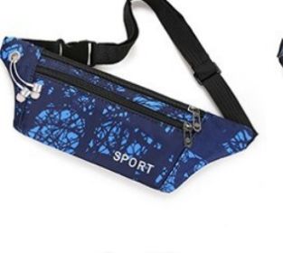 Fashionable Camouflage Print Waterproof Sports Fanny Pack (Option: Twist Blue)