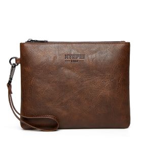 Men's Fashion Casual Business Clutch Bag (Color: Brown)