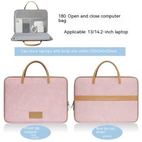 Simple Solid Color Home Laptop Bag (Option: Pink-13 Inches)