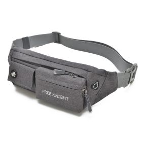 Chest Bag Outdoor Leisure Sports Waist Bag Trendy (Color: Grey)