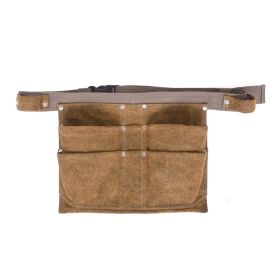 Multifunctional Mud Color Wear-resistant Waterproof Waxed Canvas Tool Fanny Pack (Option: Mud)