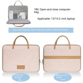 Simple Solid Color Home Laptop Bag (Option: Apricot-13 Inches)