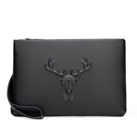 First Layer Cowhide Envelope Men's Clutch Bag (Option: Deer head)