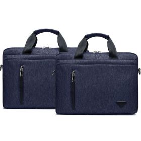 Large Capacity Waterproof Shoulder Crossbody Computer Bag (Option: Dark Blue Large-15 Inch)