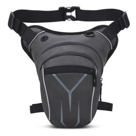 Men's Motorcycle Motorcycle Waist Bag Crossbody (Color: Dark Grey)