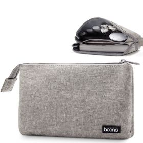 Storage Bag Data Cable Power Bank Mobile Hard Drive Accessories Finishing (Color: Grey)