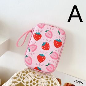 Fruit Rectangular Earphone Storage Bag Coin Purse (Option: A)