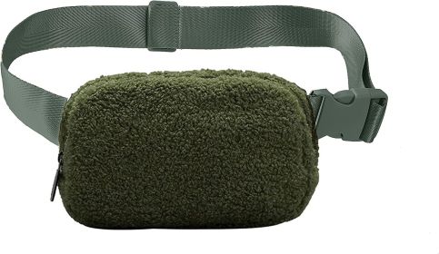 Plus Velvet Fanny Pack Sports Chest Crossbody Bag Outdoor Men's And Women's (Option: Olive green)