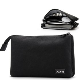 Storage Bag Data Cable Power Bank Mobile Hard Drive Accessories Finishing (Color: Black)