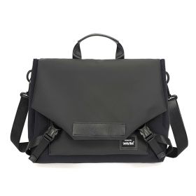 Laptop Bag Portable Messenger Bag Gaming Notebook Large Capacity Shoulder Bag (Option: Pure Black-Large Size)