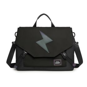 Laptop Bag Portable Messenger Bag Gaming Notebook Large Capacity Shoulder Bag (Option: Black Lightning-Large Size)