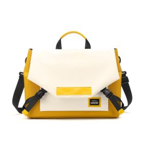 Laptop Bag Portable Messenger Bag Gaming Notebook Large Capacity Shoulder Bag (Option: Turmeric Hit Milk White-Large Size)