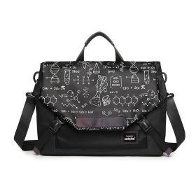 Laptop Bag Portable Messenger Bag Gaming Notebook Large Capacity Shoulder Bag (Option: All Black Equation-Large Size)