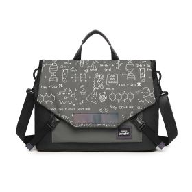 Laptop Bag Portable Messenger Bag Gaming Notebook Large Capacity Shoulder Bag (Option: Black And Gray Equation-Large Size)