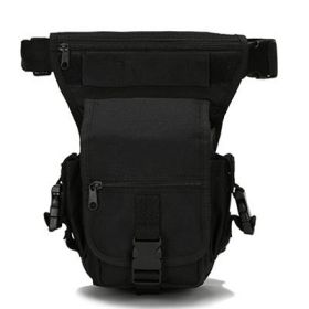 Camouflage 3P Waist Cross-border Source Army Fan Secret Service Tactical Leg Bag (Color: Black)