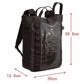 TNF Multifunctional Double Bag Handbag Sports Backpack Travel Bag Waterproof 19 Liters (Color: Black)