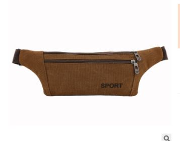 Fashionable Camouflage Print Waterproof Sports Fanny Pack (Option: Canvas Brown)