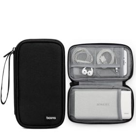 Power Protection Cover Earphone Storage Box (Option: Single layer black)