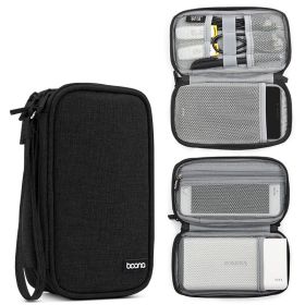 Power Protection Cover Earphone Storage Box (Option: Double layer black)