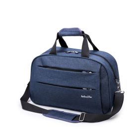 Men's Travel Bag Portable Sports Fitness Folding Waterproof (Option: Denim Blue-S)