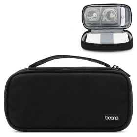 Power Protection Cover Earphone Storage Box (Option: Portable black)