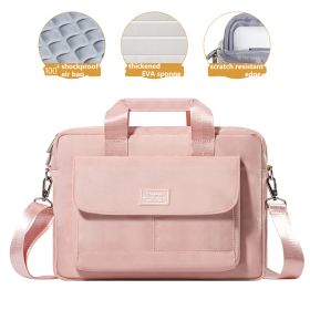 Simple And Creative Solid Color Laptop Bag (Option: Rose powder-13inches)