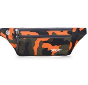 Fashionable Camouflage Print Waterproof Sports Fanny Pack (Option: Big Flower Orange)