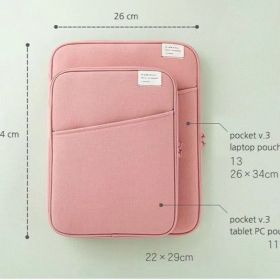 Creative Simple Solid Color Tablet Bag (Option: Pink-11inch)