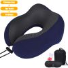 U Shaped Memory Foam Neck Pillows Soft Slow Rebound Space Travel Pillow Massage Sleeping Airplane Pillow Neck Cervical Bedding