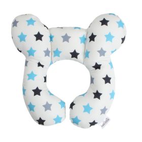 Infant Pillow Baby Bed U-Shaped Safety Seat Neck Guard Fixed Stereotyped Stroller Pillow (Color: Star, size: OPP)