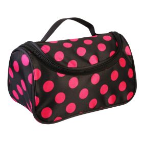 Travel Makeup Bag Portable Cosmetic Organizer with Cosmetic Mirror Waterproof Toiletry Wash Bag for Women (Color: Pink)