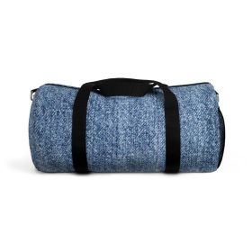 Duffel Bags, Deep Blue Denim Style Bag (size: small)