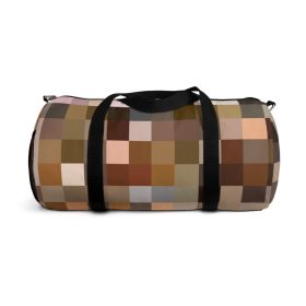 Duffel Bags, Multicolor Brown Block Style Bag (size: large)