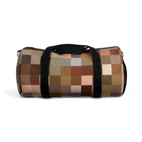 Duffel Bags, Multicolor Brown Block Style Bag (size: small)