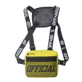 Vest Streetwear Waist Pack Women Black Chest Rig Bag (Option: 7104yellow)