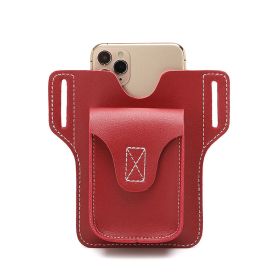 Outdoor Multi-functional Mobile Phone Storage Bag (Color: Red)