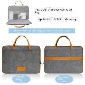 Simple Solid Color Home Laptop Bag (Option: Gray-13 Inches)