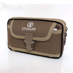 Oxford Cloth Waterproof Snap Phone Bag (Option: Beige-3rd floor horizontal)