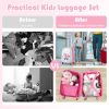 2 Pieces 12 Inch 16 Inch Kids Luggage Set with Backpack and Suitcase for Travel