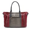 MKF Collection Raven Faux Crocodile-Embossed Vegan Leather Women's Duffle Bag by Mia K