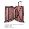 Hard Sided Fibertech 28" Checked Luggage, Rose Gold Luggage