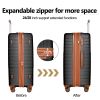 Hardshell Luggage Sets 3 Piece double spinner 8 wheels Suitcase with TSA Lock Lightweight 20''24''28''