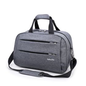 Men's Travel Bag Portable Sports Fitness Folding Waterproof (Option: Grey-S)