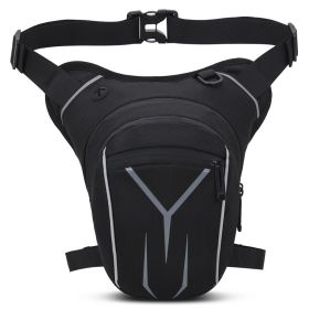 Men's Motorcycle Motorcycle Waist Bag Crossbody (Color: Black)